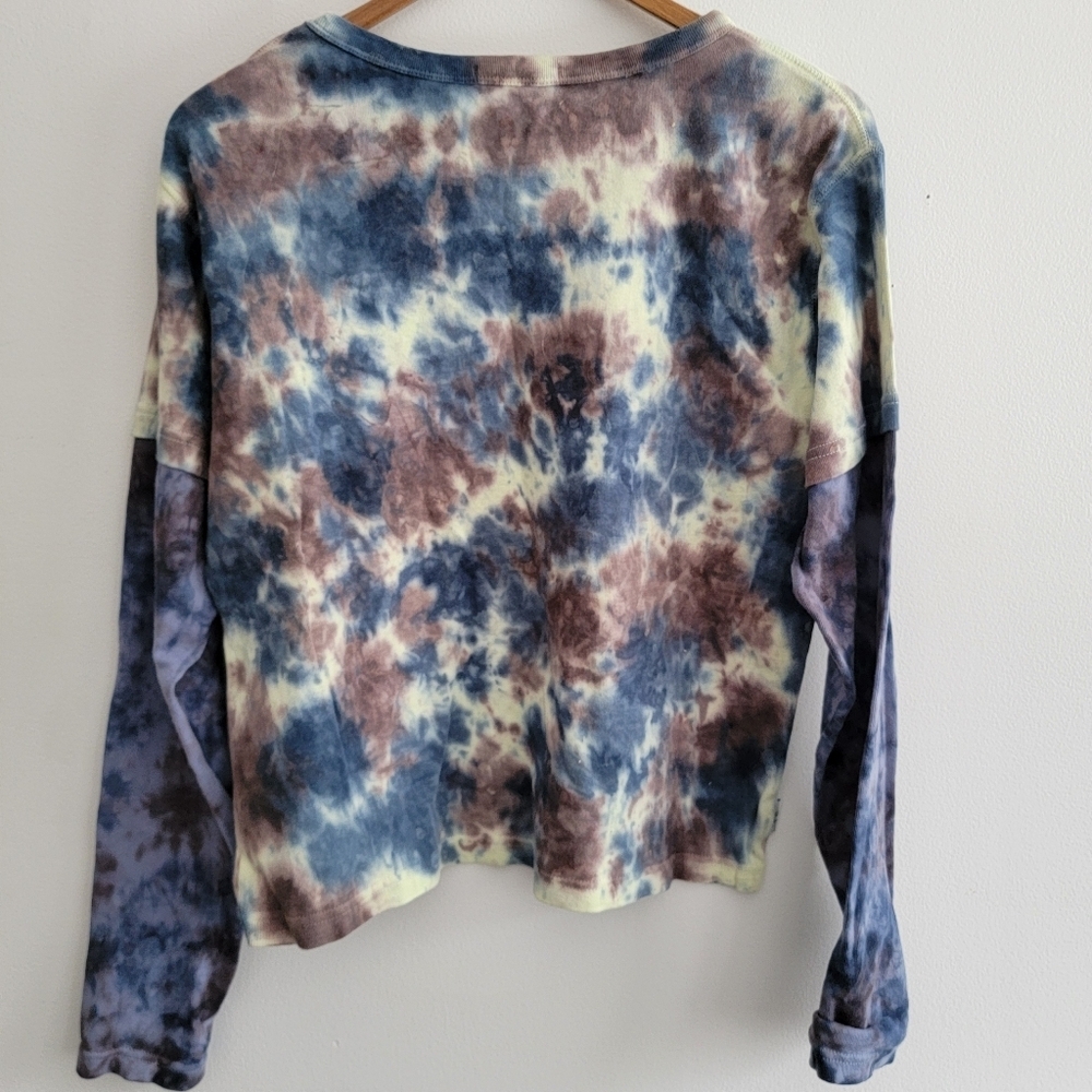 Gramicci Tie Dye Long Sleeve Boho Hippie Festival Tee Shirt XL fits like M - Picture 5 of 5